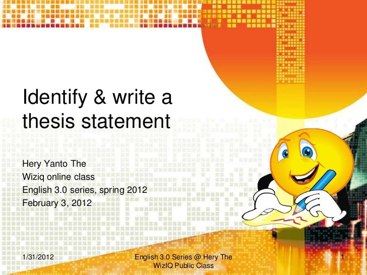 how to identify a thesis statement