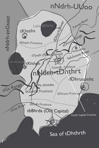 An imaginary map of the country tDhthrt