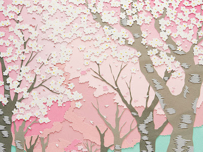 最高の無料イラスト 背景 桜 並木 イラスト