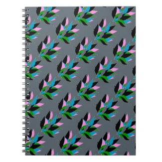 Abstract Flora Design on Spiral Notebook