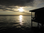 sunset over the Celebes Sea from our lodge