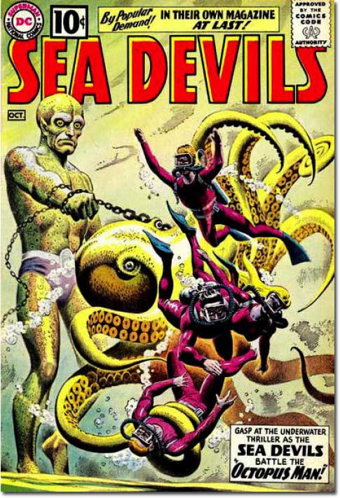'But we CAN'T arrest him! He's still observing the leash laws!' (Sea Devils #1)