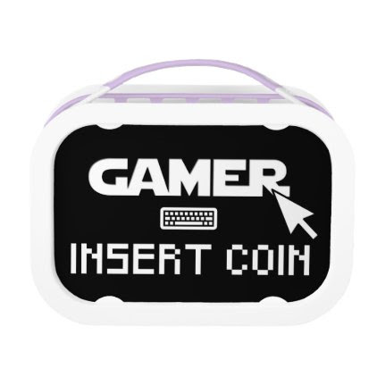 Gamer insert coin lunch box