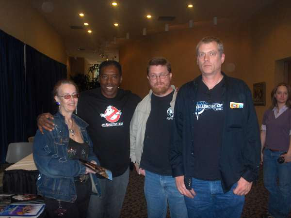 My wife, Ernie Hudson, me, dognose from the Shack, and some miscellaneous person in-frame