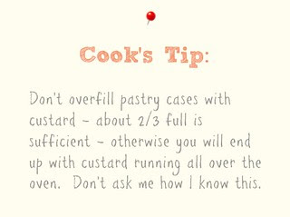 Custard Tart Cook's Tip