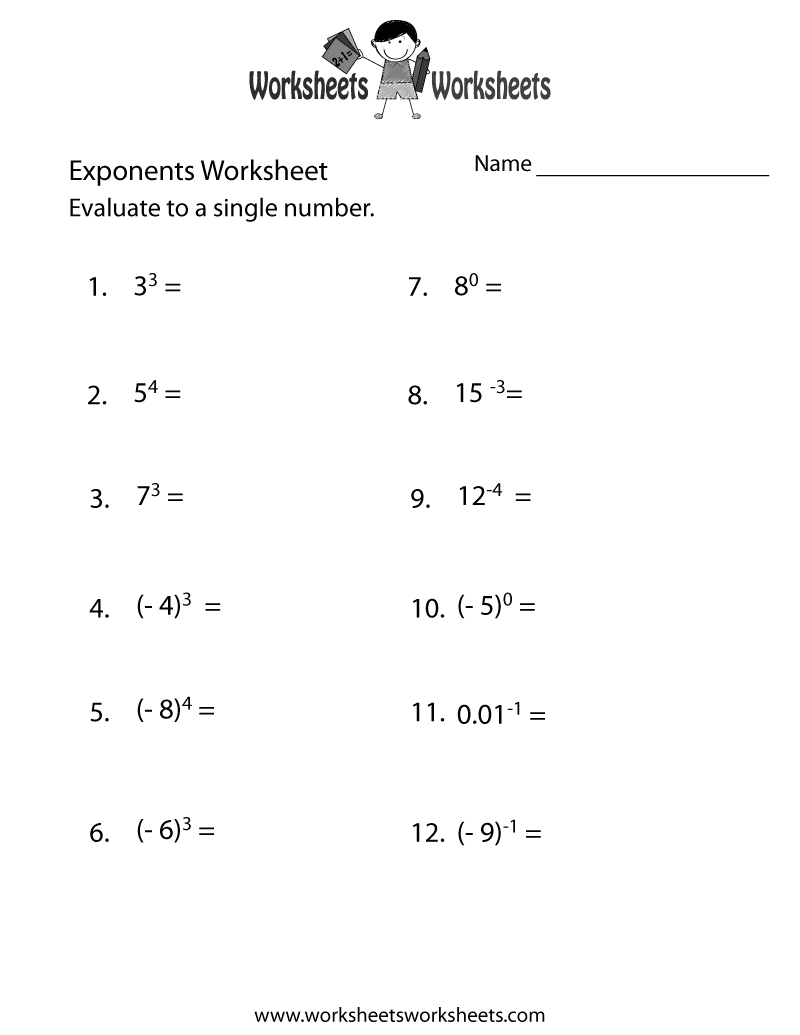 Fractional Exponents Worksheets Pdf college algebra worder of With Regard To Negative Exponents Worksheet Pdf