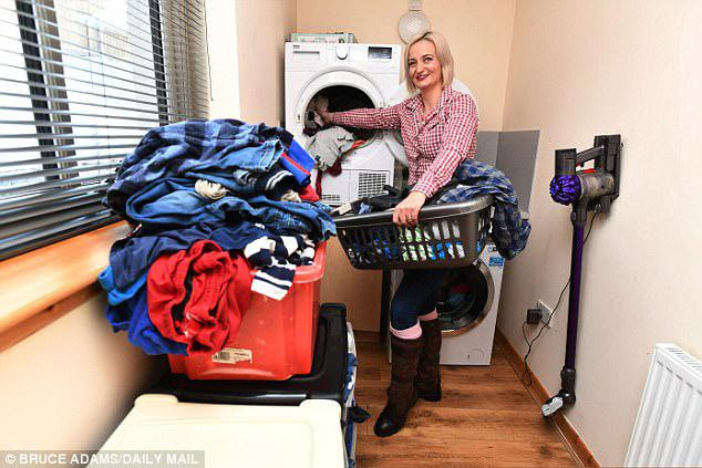 Mrs Brett's husband, who works flexible shifts, shares the cooking and childcare duties even though he was diagnosed with early onset Parkinson's five years ago. Mrs Brett says she has no plans to go for son number 11