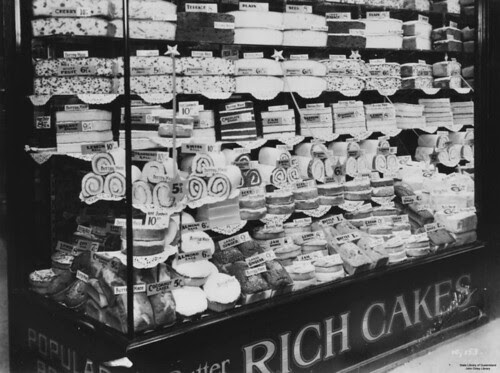 Front display window of G. E. Adams cake shop, Brisbane Arcade, ca. 1938