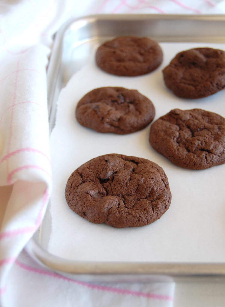 Double chocolate cherry cookies / Cookies duplos de chocolate e cerejas secas