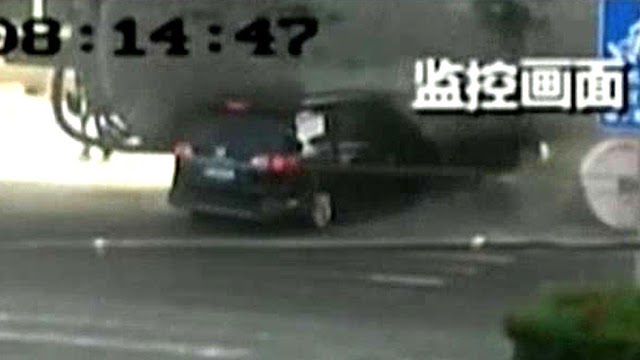 Horrific collision: Car completely crushed by cement truck