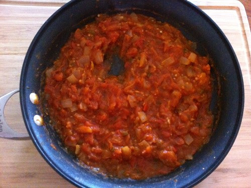 Reduced Tomato Sauce with Hole for Egg