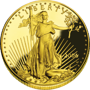 An American Gold Eagle.
