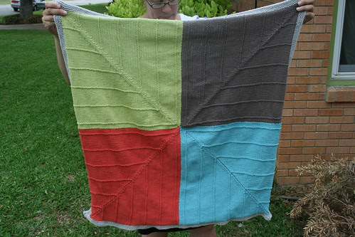 Mitered squares blanket