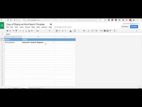 How to Use Google Sheets to Create & Print Word Searches