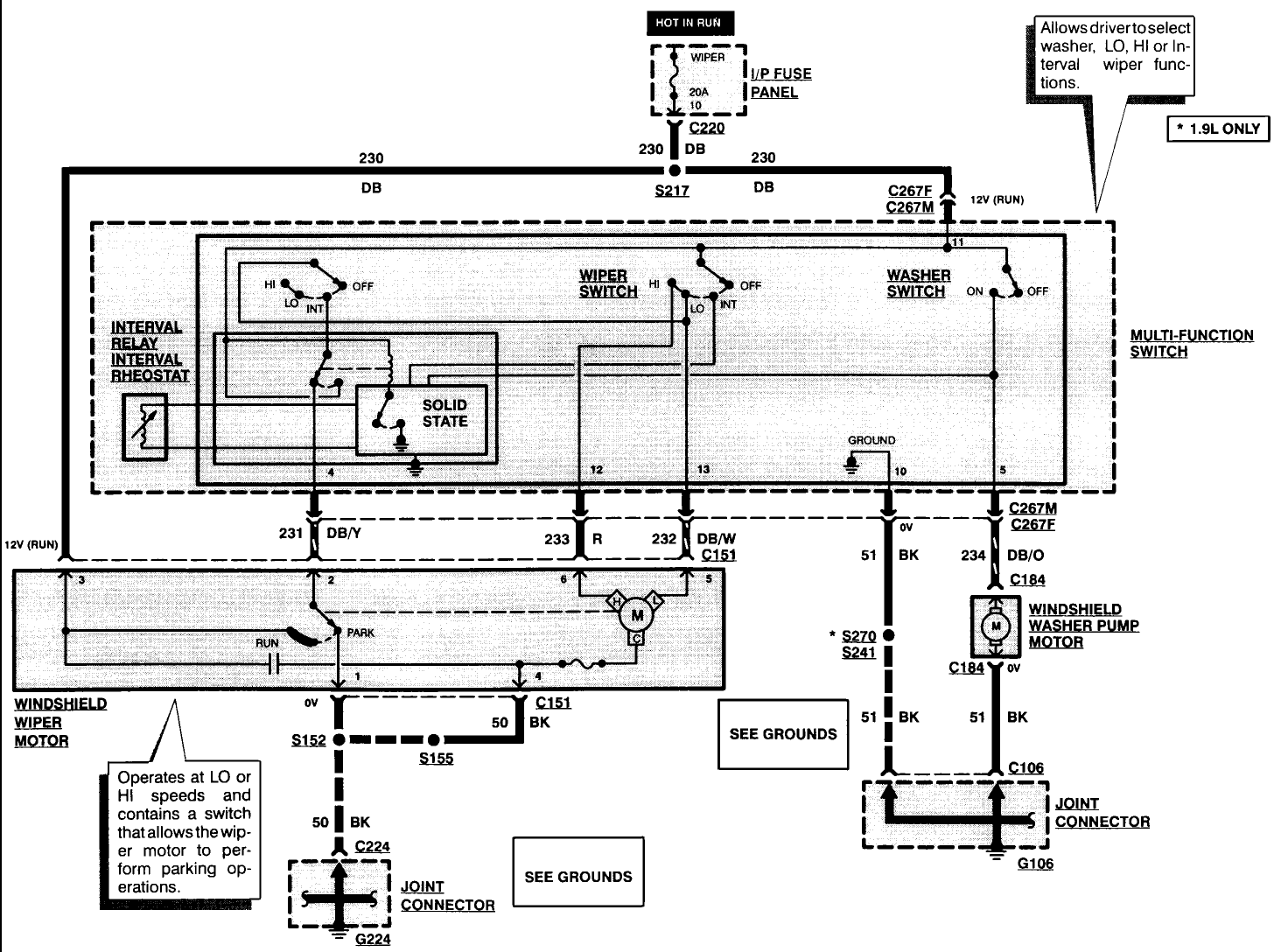 Ford Windstar Wiper Motor Wiring Diagram - Wiring Diagram