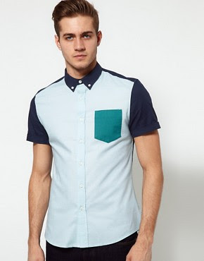Image 1 of ASOS Oxford Shirt With Contrast Pocket