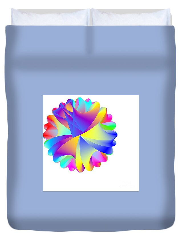 Rainbow Cluster Duvet Cover featuring the digital art Rainbow Cluster by Michael Skinner