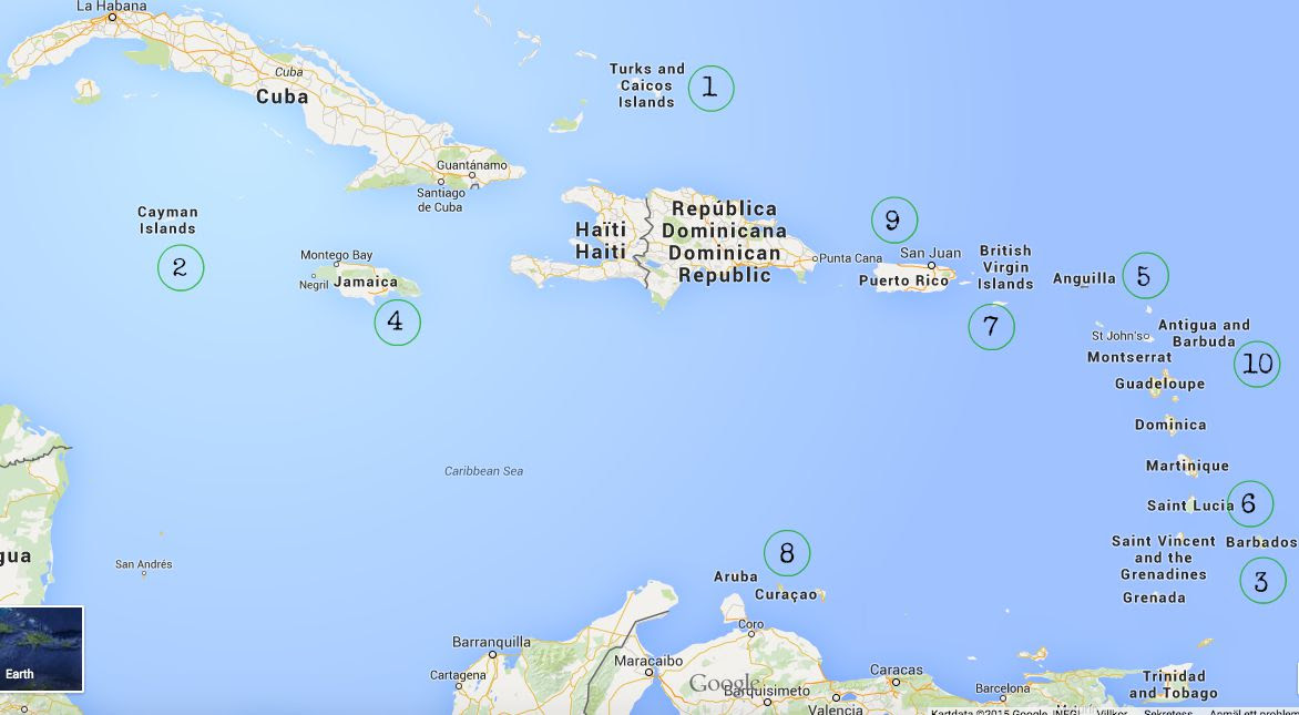 Karibien Karta | Karta