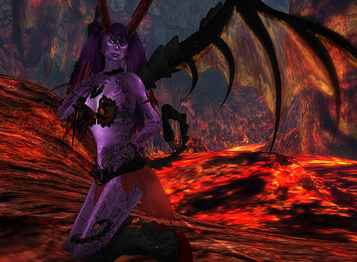 demoness sitting