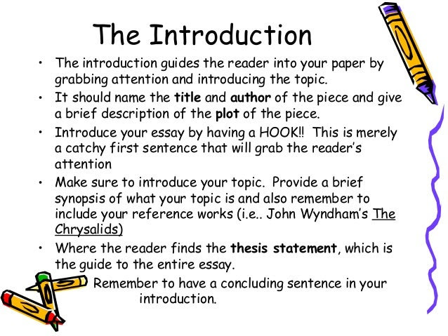 how to write an introduction for an essay use