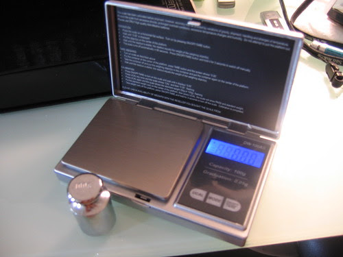 With 100 gram weight.