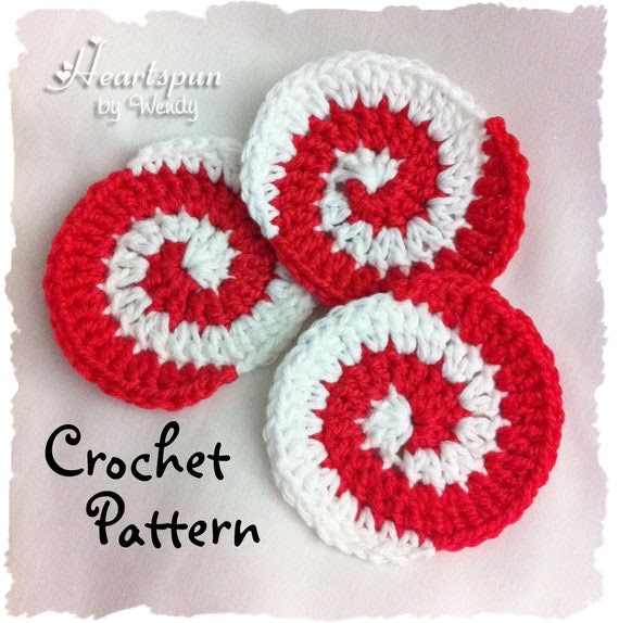 Craftdrawer Crafts How to Crochet Peppermint Coasters Pattern