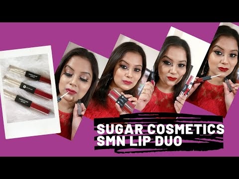 REVIEW & SWATCHES OF NEW SUGAR COSMETICS LIP DUO 