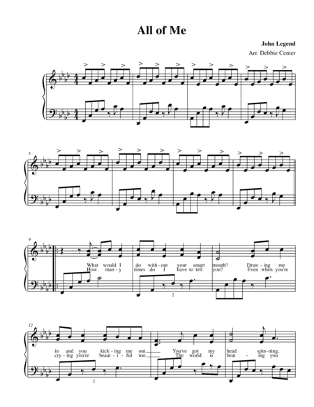 All Of Me Piano Sheet Music Free Music Sheet Collection