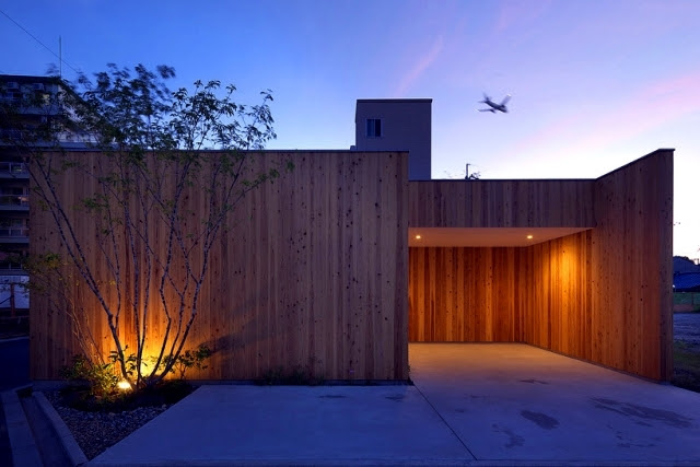 Modern minimalist house with garden in Nishimikuni Japan Modern minimalist house with garden in Nishimikuni Japan