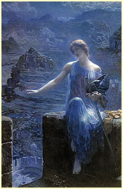 The Valkyrie's Vigil de Edward Robert Hughes