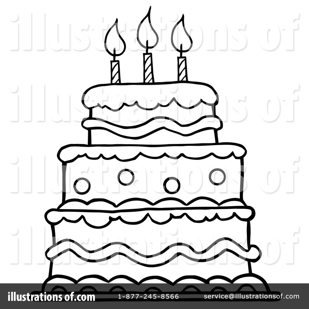 29215 Cake Clipart Black And White Public Domain Vectors