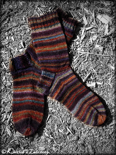 handspun socks stained glass