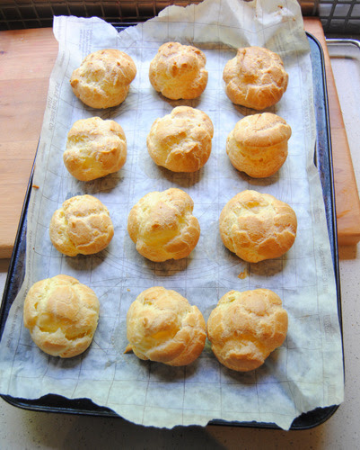 Profiteroles with a Double-Creamy Blue-Cheese Filling