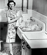 Dish washing in the 1950s