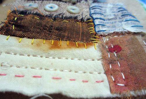 little squares/text and textiles