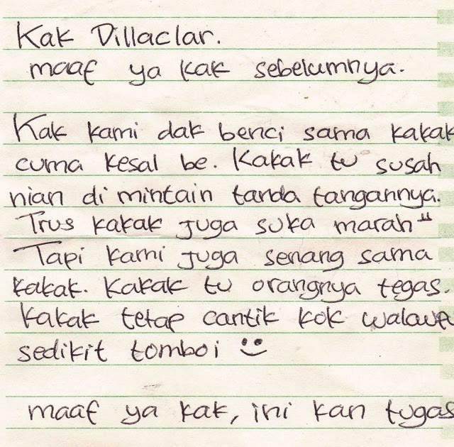 Contoh Surat Cinta Pendek Untuk Kakak Senior Ospek Home Design Studio
