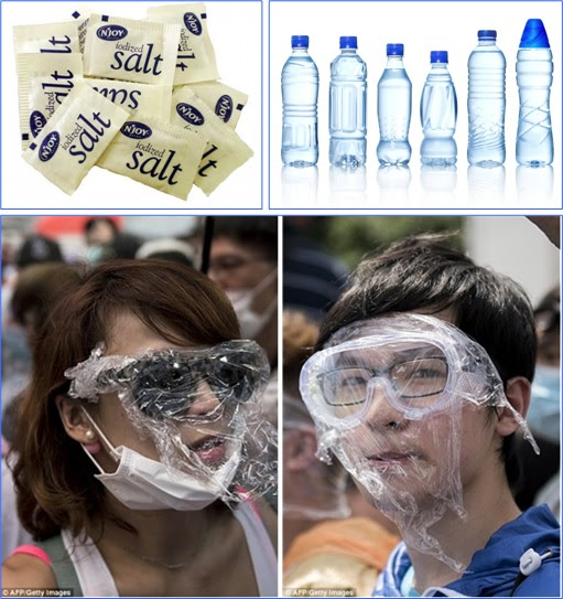 Bersih 4.0 Survival Kit - Water or Isotonic Drink - Salt - Goggles