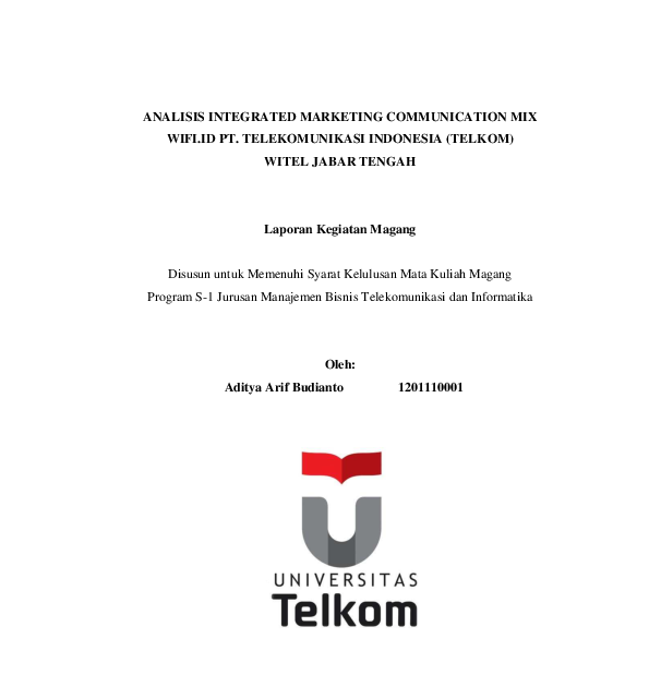 Contoh Laporan Kerja Praktek Teknik Informatika Telkom University