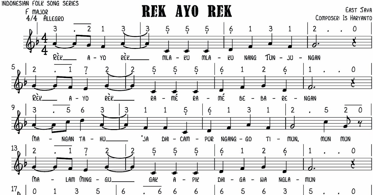 Sejarah lagu rek ayo rek