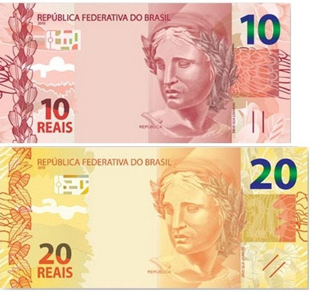 Cédulas de R$ 20 e de R$ 10 começaram a circular nesta segunda-feira / Divulgação/Banco Central