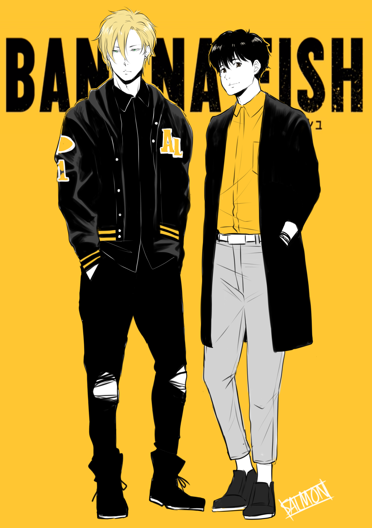 最高の動物画像 トップ100可愛い Banana Fish イラスト