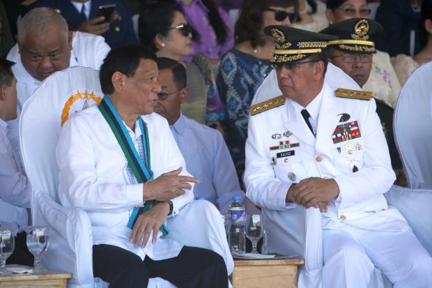 Rodrigo Duterte with Carlito Galvez Jr. - 18 April 2018