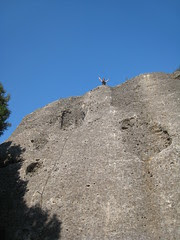 Audrey after leading her first route!