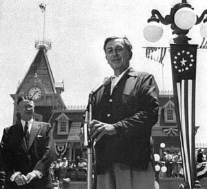 Walt Disney giving the dedication day speech J...