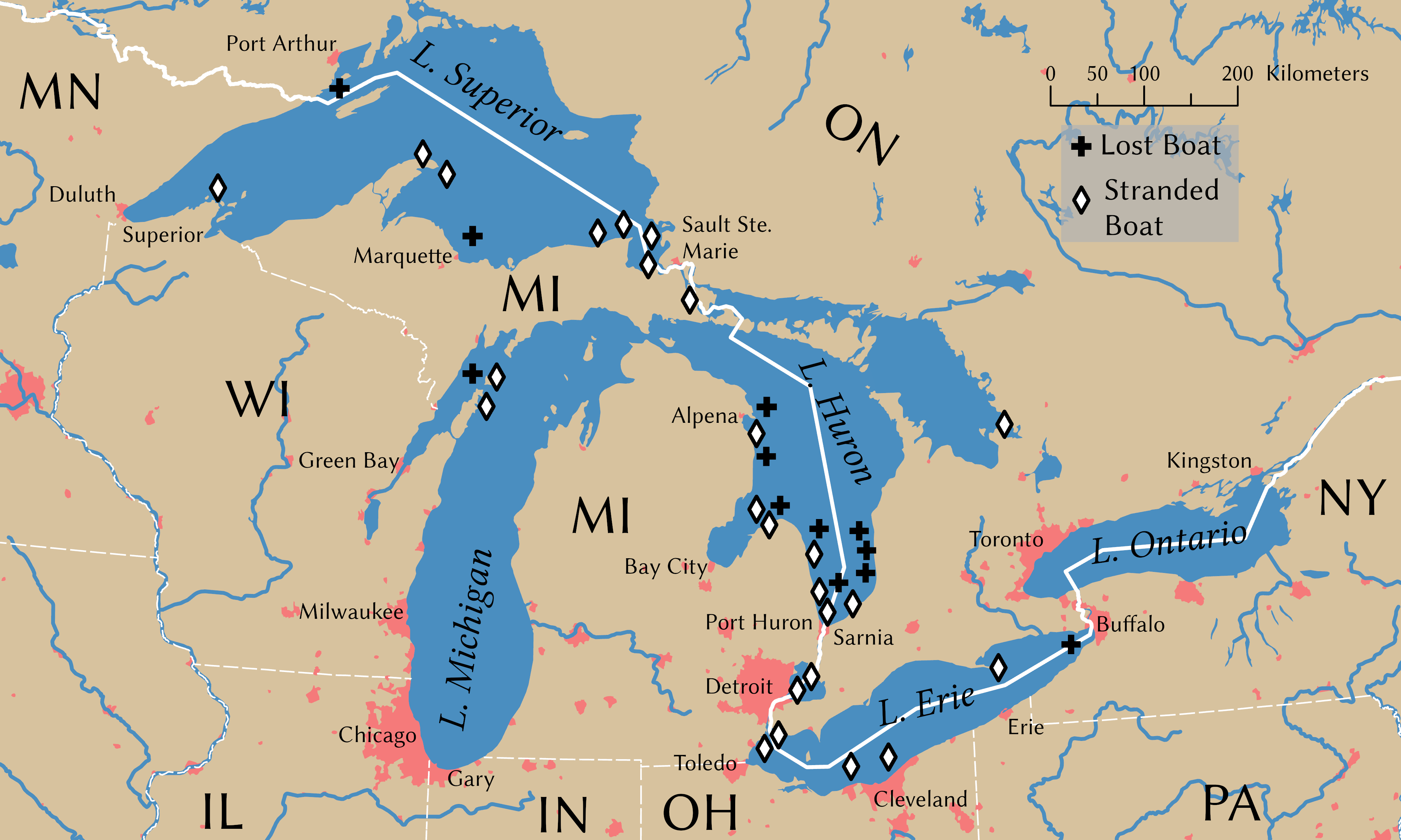 Map of the Week: The Great Lakes Storm of 1913
