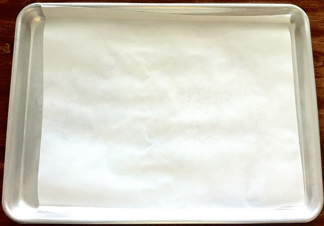 Baking Sheet Lined with Parchment Paper