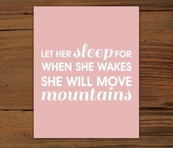 Let Her Sleep Poster Print