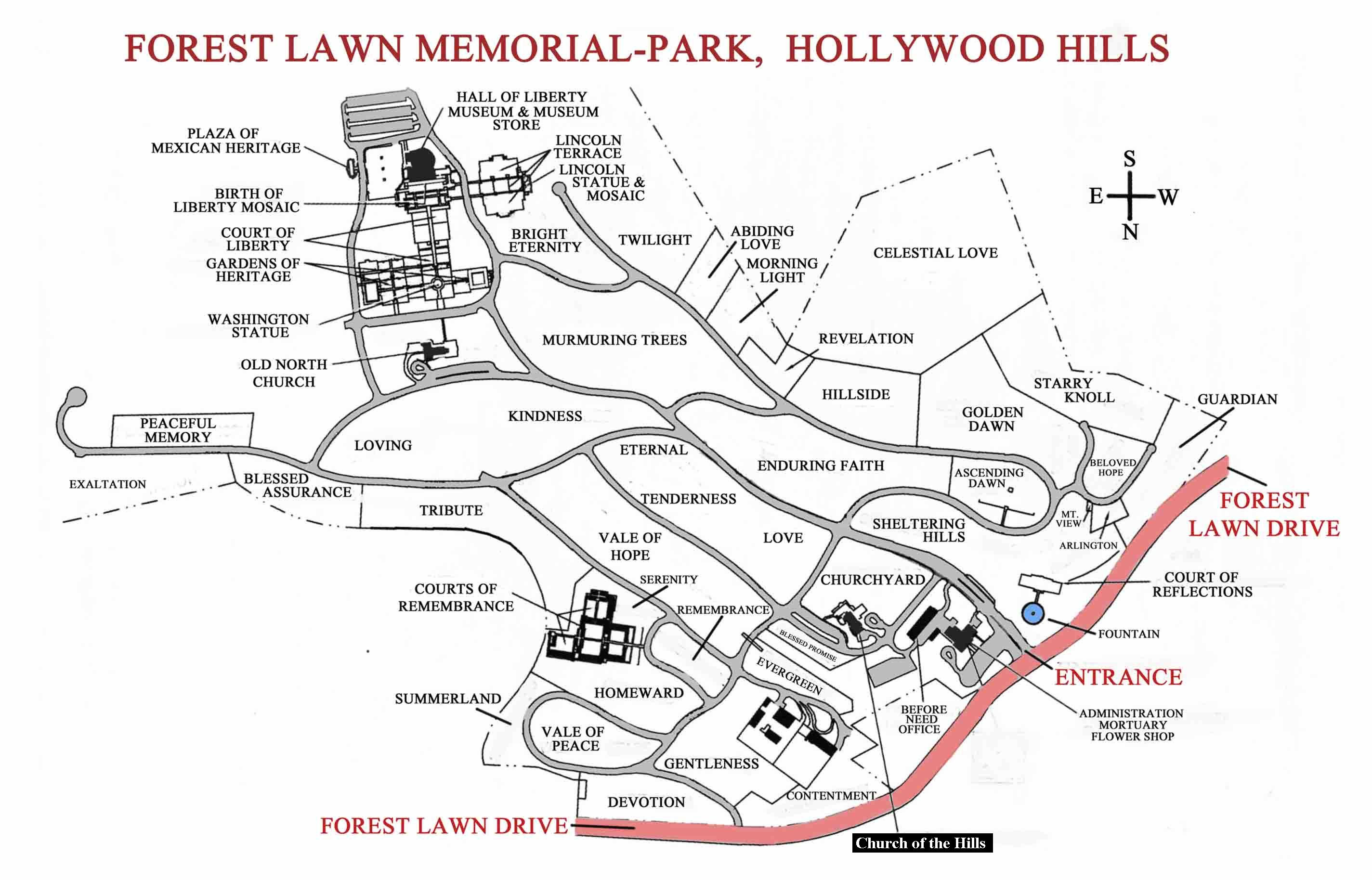 Forest Lawn Hollywood Hills Map - Maping Resources