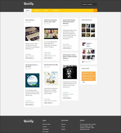  Quickly blogger template