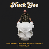 COMING SOON: Huck Gee × Kidrobot's 4-foot tall "Skullhead" in Fiberglass for Art Giants line!
